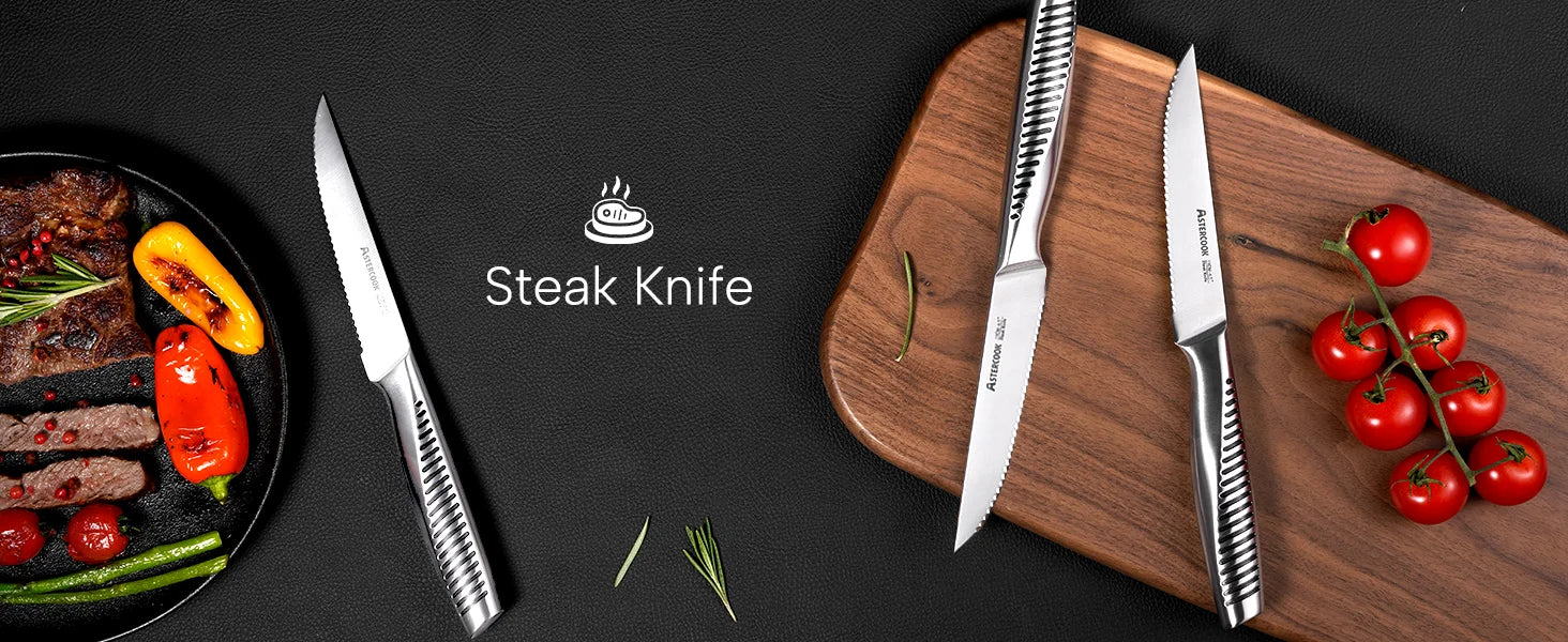 15-Piece Full Tang Knife Set - Silver