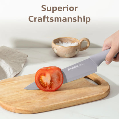 7 Pieces Kitchen Knives Set with Healthy Anti-Rust Coating Morandi