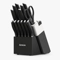 Professional 15-Piece German Steel knife Set -Black