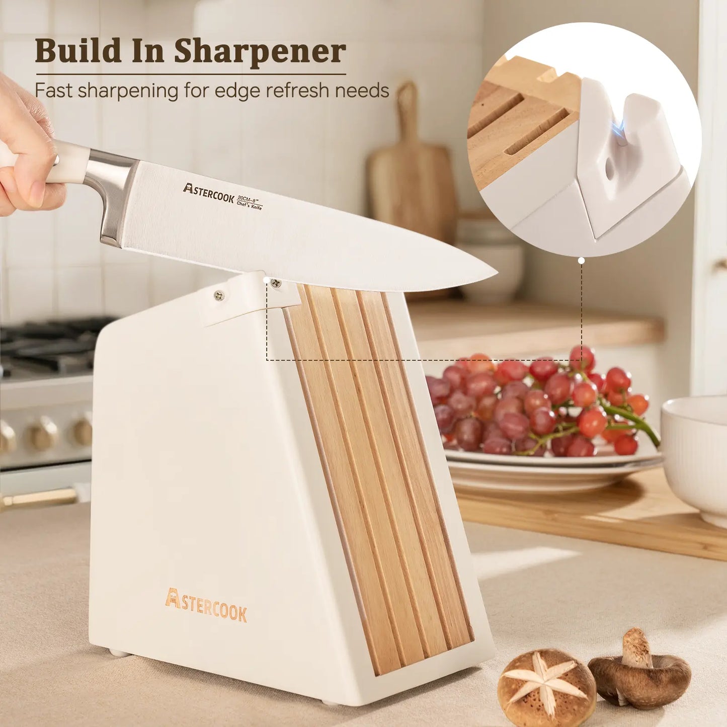 12 Pcs Ultra-Sharp High Carbon Stainless Steel Knife Block Set