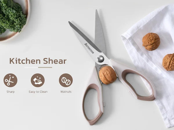 7 Pieces Kitchen Knives Set with Healthy Anti-Rust Coating Morandi