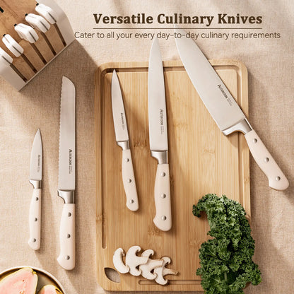12 Pcs Ultra-Sharp High Carbon Stainless Steel Knife Block Set