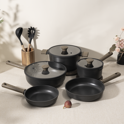 Professional 19-Pc Black Titanium Set