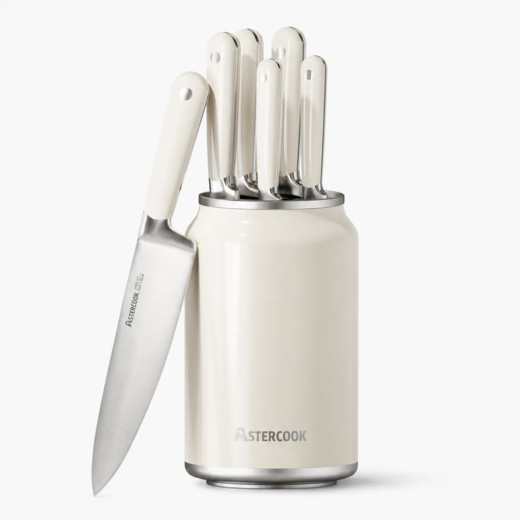 6-Pc Retro Cream Knife Set